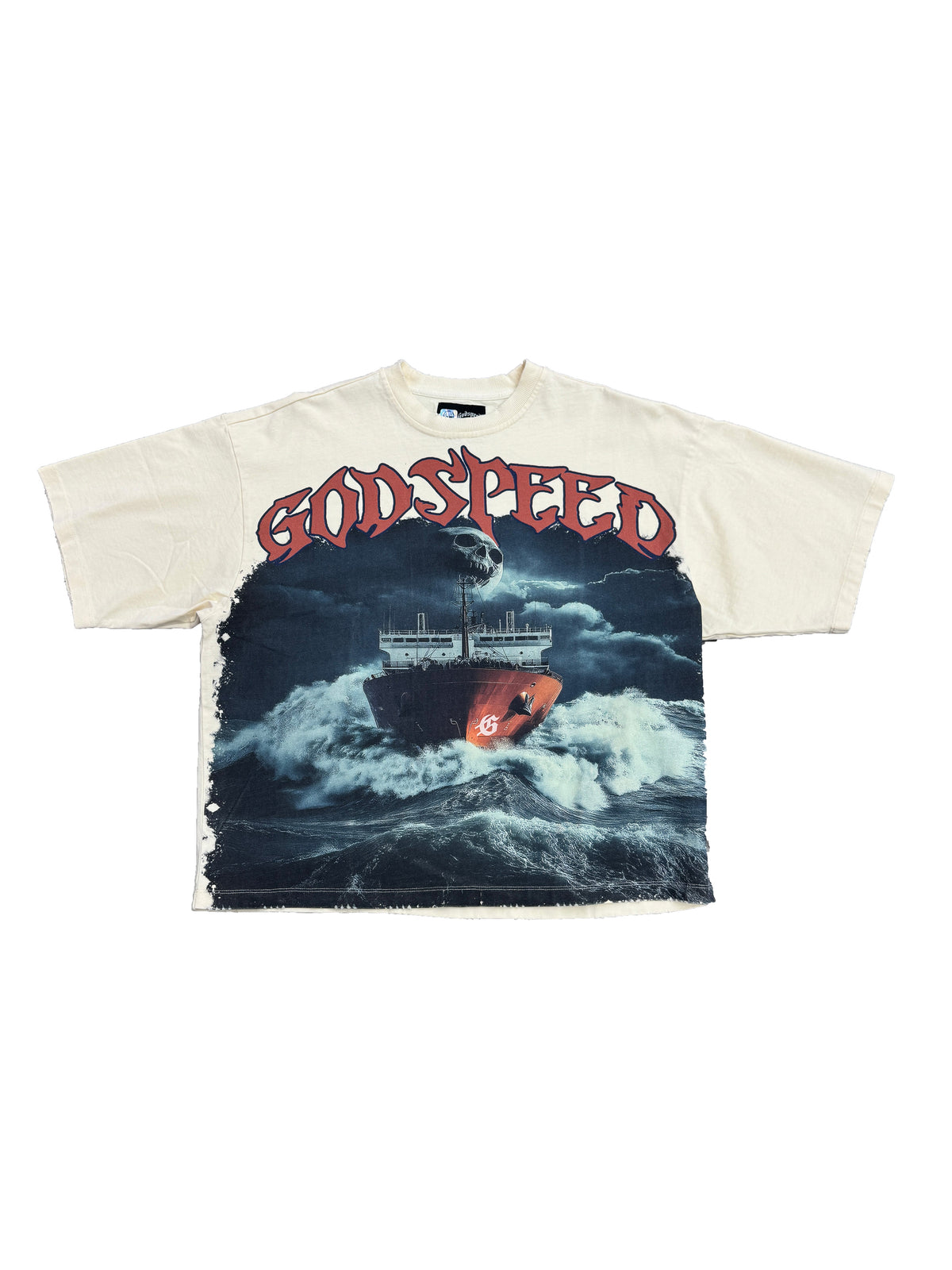 Godspeed Boat Graphic T-Shirt Tan