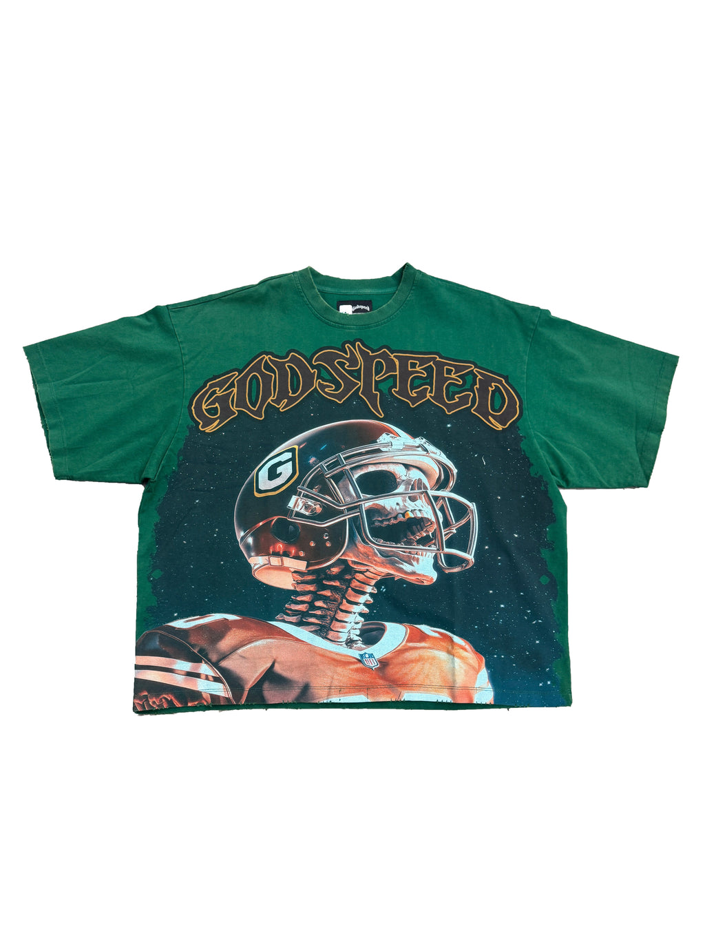 Godspeed Football Player T-Shirt Green product image